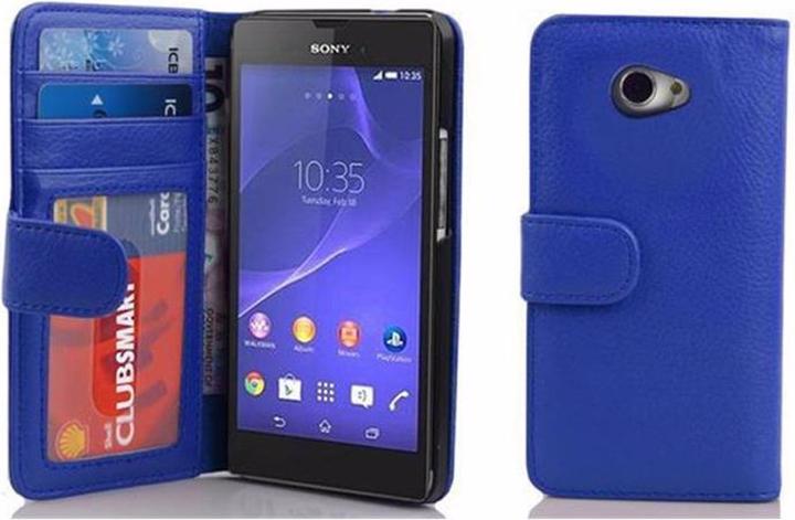 Actual product image Cadorabo Book with 3 card slots cover (Sony Xperia M2 Aqua, Sony Xperia M2)