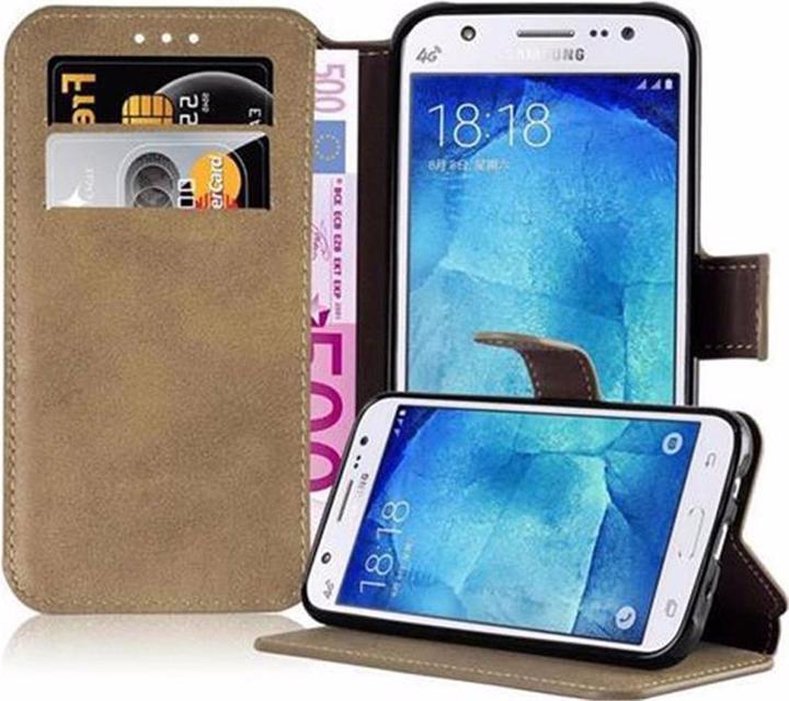 Actual product image Cadorabo Book Retro Matt Wallet Cover (Samsung Galaxy J5 (2015))