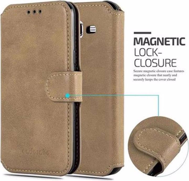 Actual product image Cadorabo Book Retro Matt Wallet Cover (Samsung Galaxy J5 (2015))