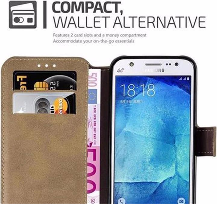 Actual product image Cadorabo Book Retro Matt Wallet Cover (Samsung Galaxy J5 (2015))