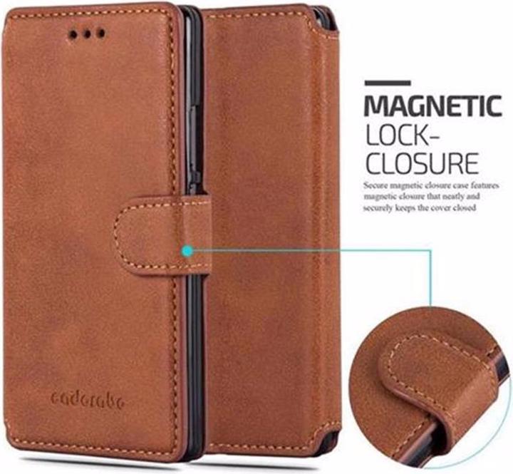 Productafbeelding Cadorabo Boek Retro Matte Portemonnee Hoesje (Huawei Ascend P7)