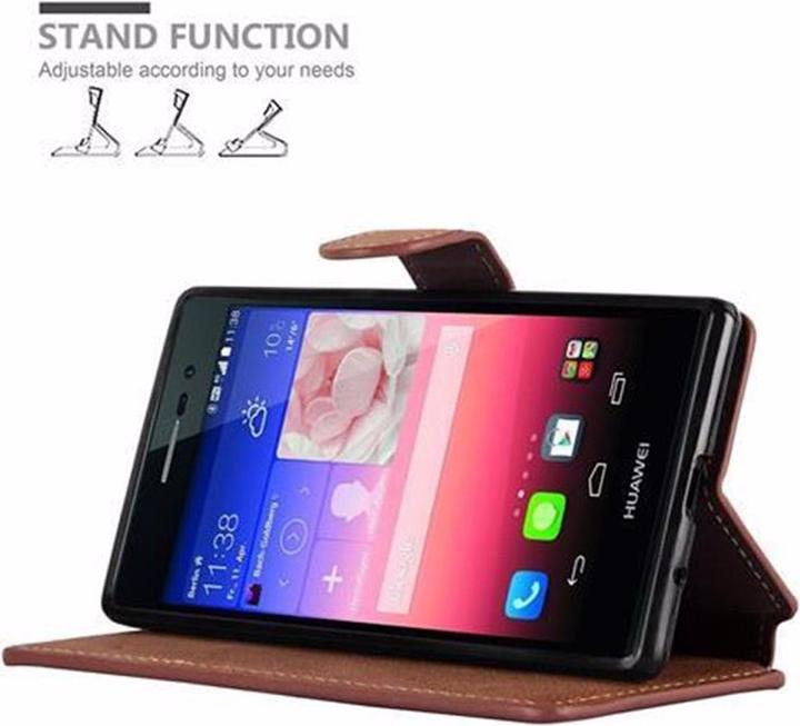 Productafbeelding Cadorabo Boek Retro Matte Portemonnee Hoesje (Huawei Ascend P7)