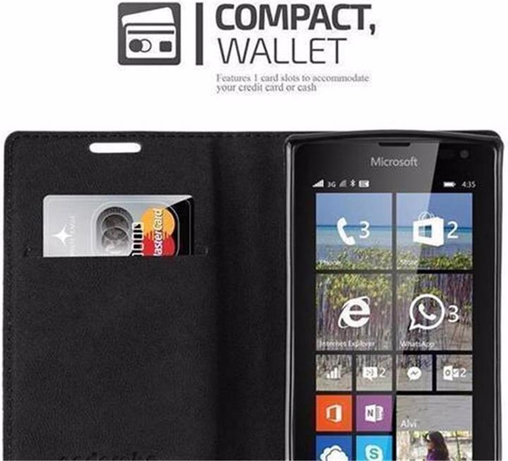 Actual product image Cadorabo Book Invisible Magnet Cover (Nokia Lumia 435)