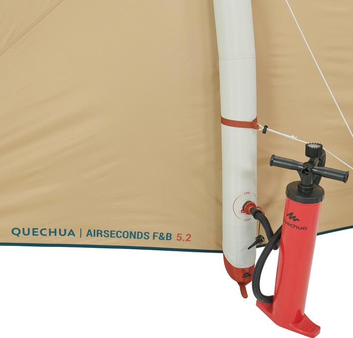 Image du produit Quechua Familienzelt Air Seconds 5.2 (Tente gonflable, 21.80 kg, 5 personnes)
