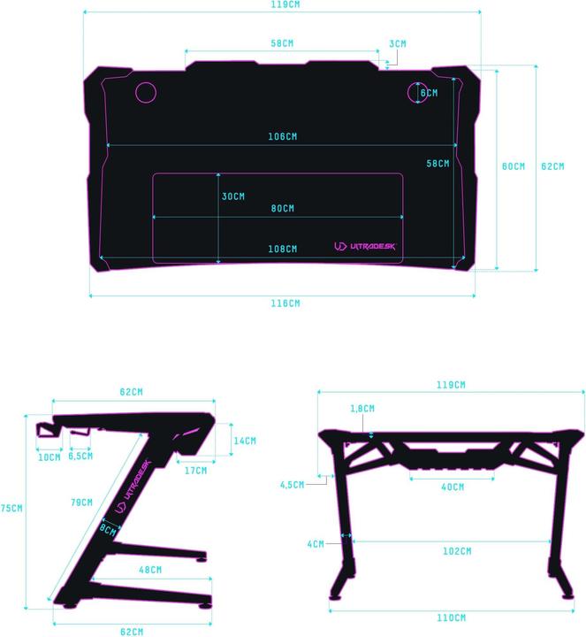 Produktbild Ultradesk Racer