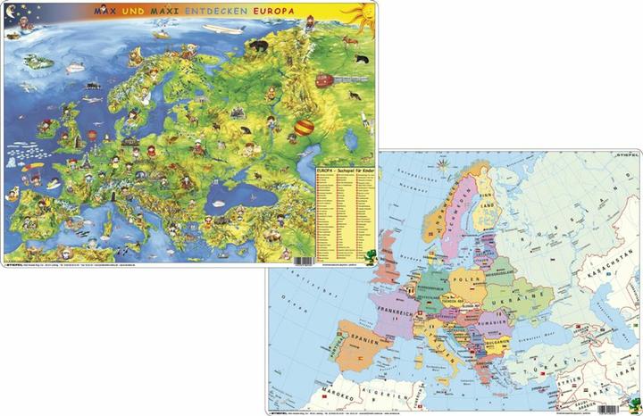 Actual product image Children's European map physical / political