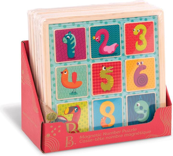 Produktbild B.toys B. Count n’ Doodle - Holzpuzzle mit magnetischen Zahlen 10-teilig (9 Teile)