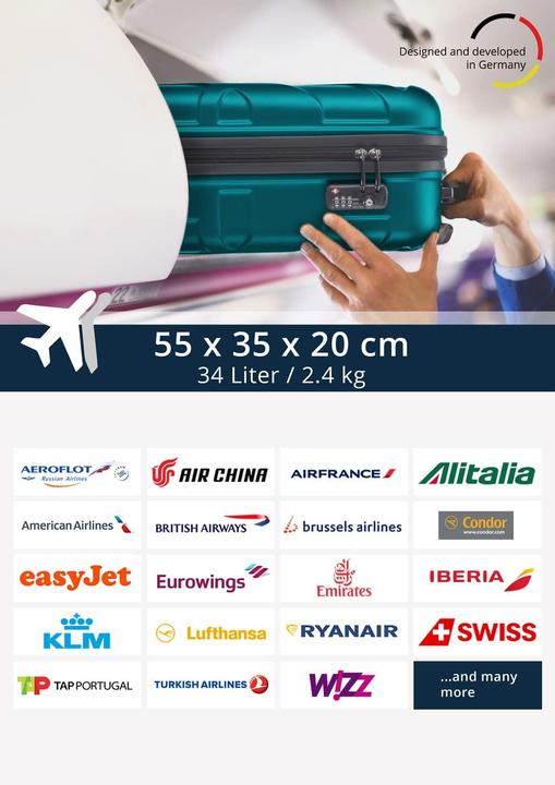 Produktbild Suitline Handgepäck Hartschalen-Koffer (34 l, Handgepäck (bis 50l))