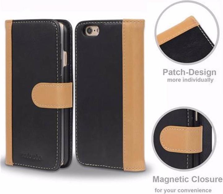 Actual product image Cadorabo Book two color stripe cover (Apple iPhone 6)