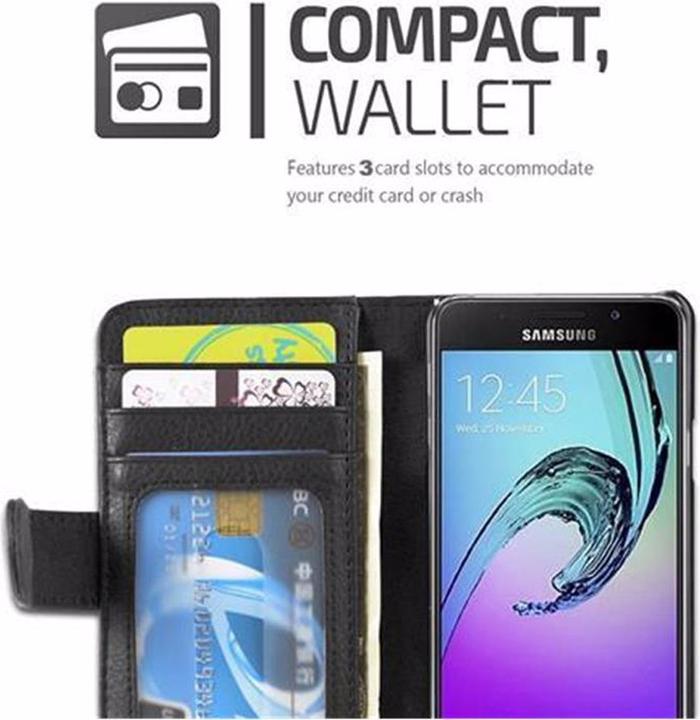 Actual product image Cadorabo Book with 3 card slots cover (Samsung Galaxy A3 (2016))