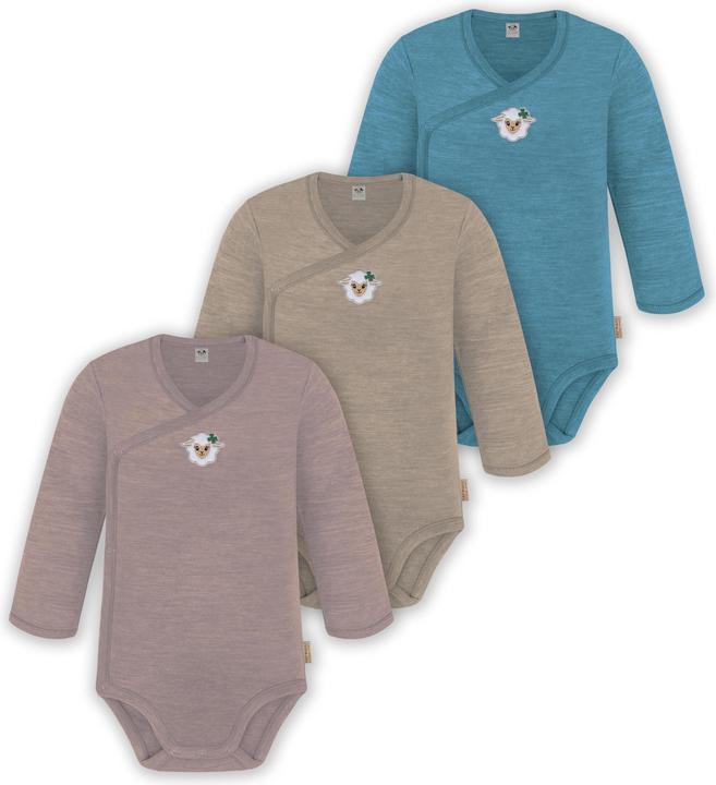 Immagine prodotto Normani Confezione da 3 pezzi di body a maniche lunghe in merino per bambino e bambina - 9355 (86)