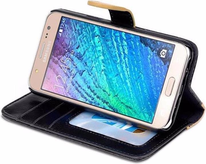 Actual product image Cadorabo Book two color stripe cover (Samsung Galaxy J5 (2015))