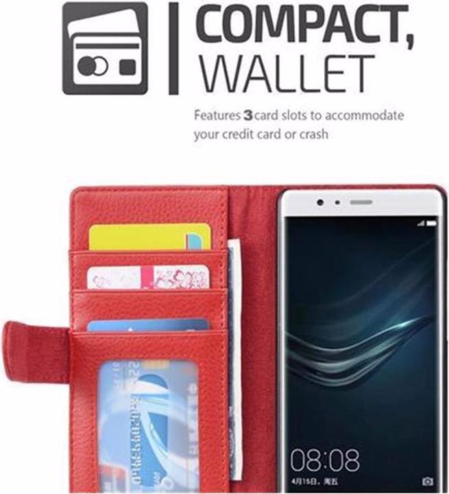 Image du produit Cadorabo Book avec 3 pochettes pour cartes Couverture (Huawei P9 Lite)