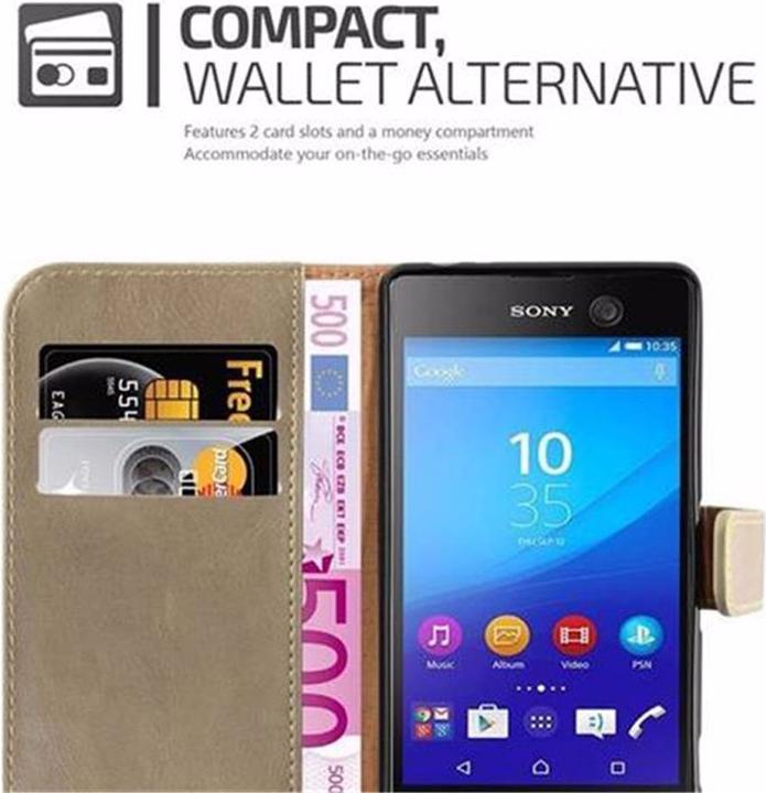 Actual product image Cadorabo Book Luxury Cover (Sony Xperia M5)