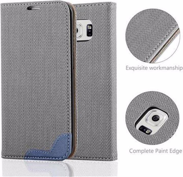 Produktbild Cadorabo Book Bast Optik Cover (Samsung Galaxy S6 Edge)
