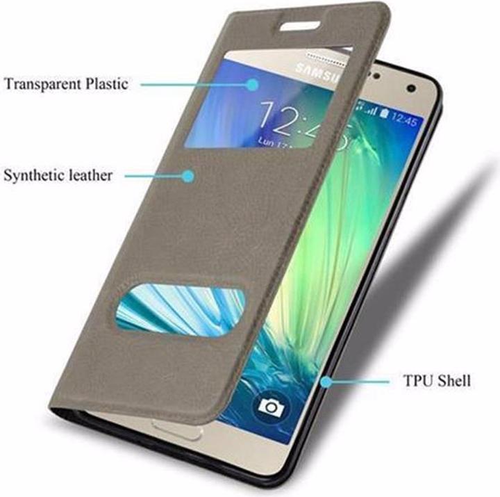 Actual product image Cadorabo Book with View double window cover (Samsung Galaxy A5)