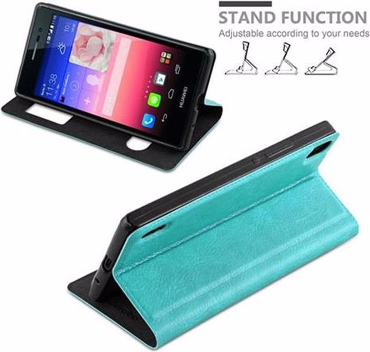 Produktbild Cadorabo Book mit View Doppelfenster Cover (Huawei Ascend P7)