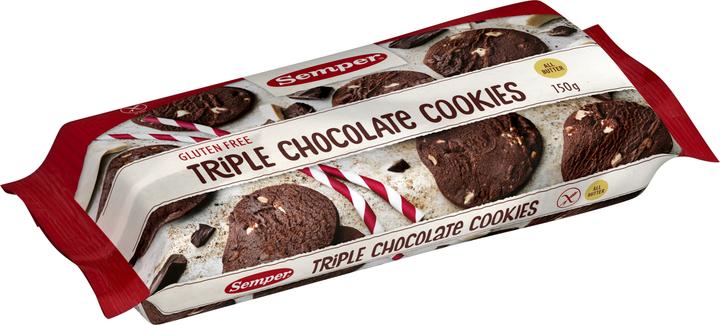 Produktbild Semper Triple Choco Cookies glutenfrei (150 Stk., 150 g)