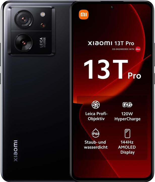 Produktbild Xiaomi 13T Pro (512 GB, Black, 6.67", Dual SIM, 50 Mpx, 5G)