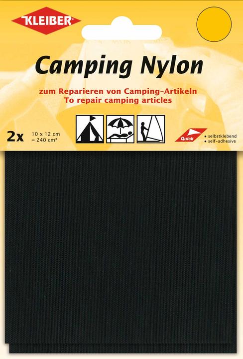 Produktbild Kleiber Camping-Flicken, Nylon, selbstklebend, schwarz (2 x)