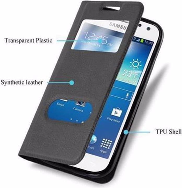 Produktbild Cadorabo Book mit View Doppelfenster Cover (Samsung Galaxy S4 mini)
