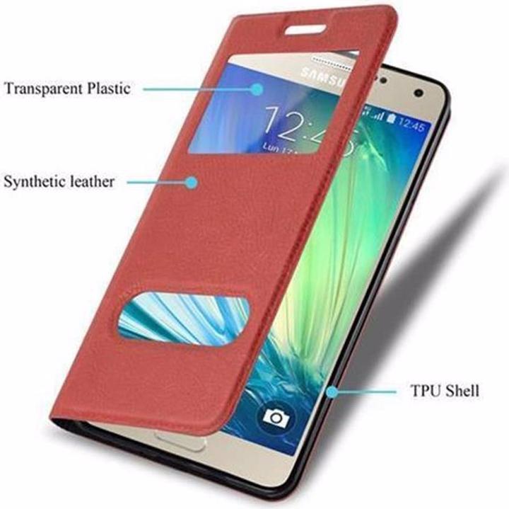 Actual product image Cadorabo Book with View double window cover (Samsung Galaxy A5)