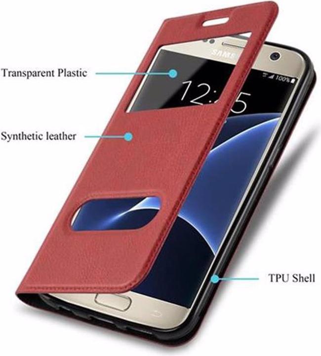 Produktbild Cadorabo Book mit View Doppelfenster Cover (Samsung Galaxy S7)