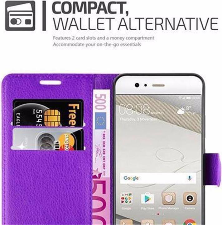 Actual product image Cadorabo Book with stand function cover (Huawei P10 Plus)