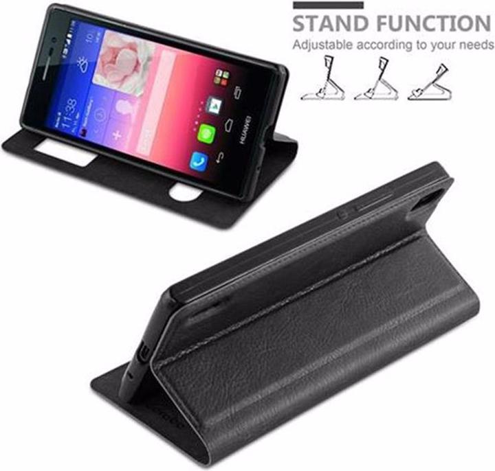 Actual product image Cadorabo Book with View double window cover (Huawei Ascend P7)