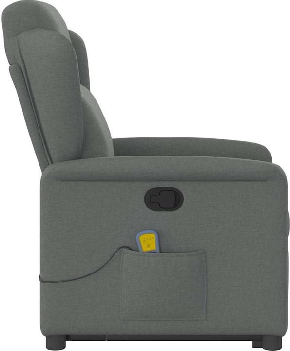 Actual product image VidaXL Massage chair with stand-up aid dark grey fabric