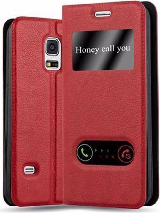 Actual product image Cadorabo Book with View double window cover (Samsung Galaxy S5 Mini)