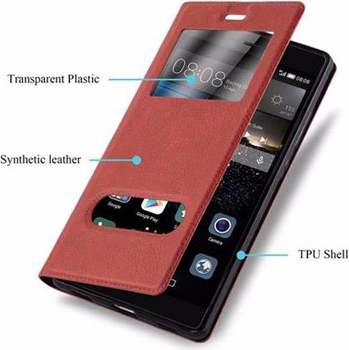 Produktbild Cadorabo Book mit View Doppelfenster Cover (Huawei P8)