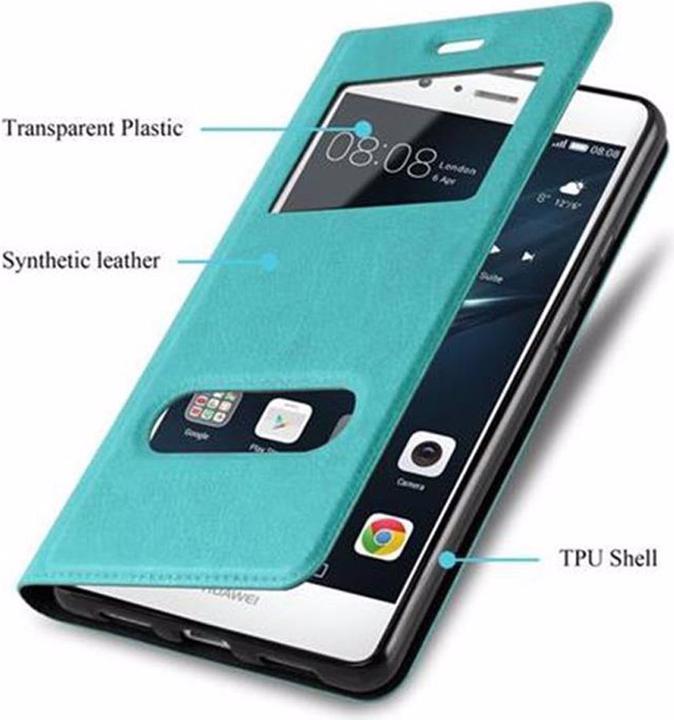 Produktbild Cadorabo Book mit View Doppelfenster Cover (Huawei P9 Lite)