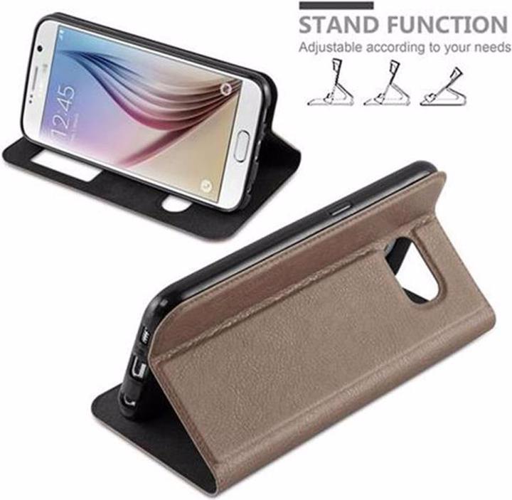 Produktbild Cadorabo Book mit View Doppelfenster Cover (Samsung Galaxy S6)