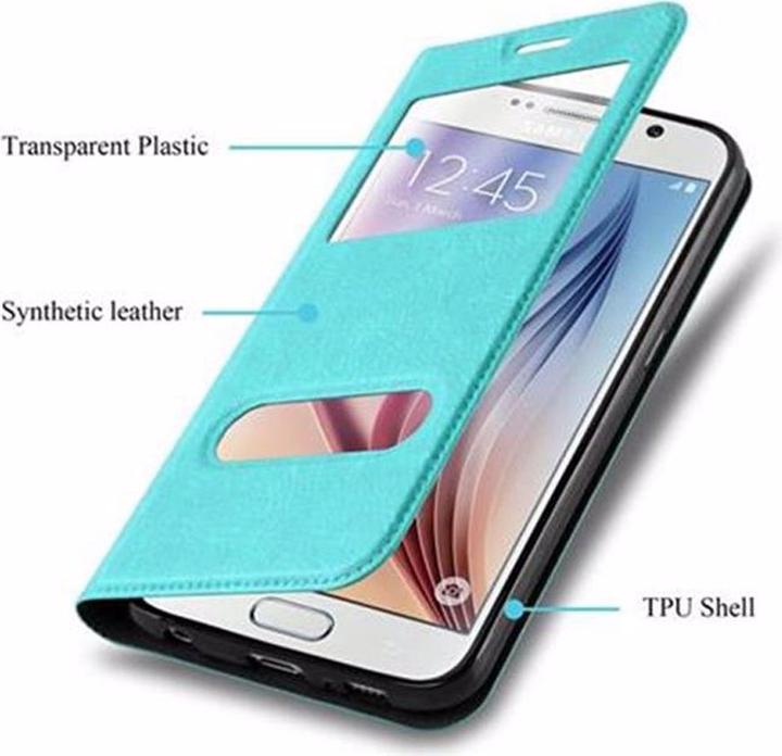 Produktbild Cadorabo Book mit View Doppelfenster Cover (Samsung Galaxy S6)