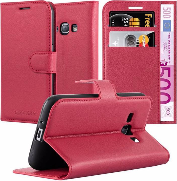 Actual product image Cadorabo Book with stand function cover (Samsung Galaxy J1)