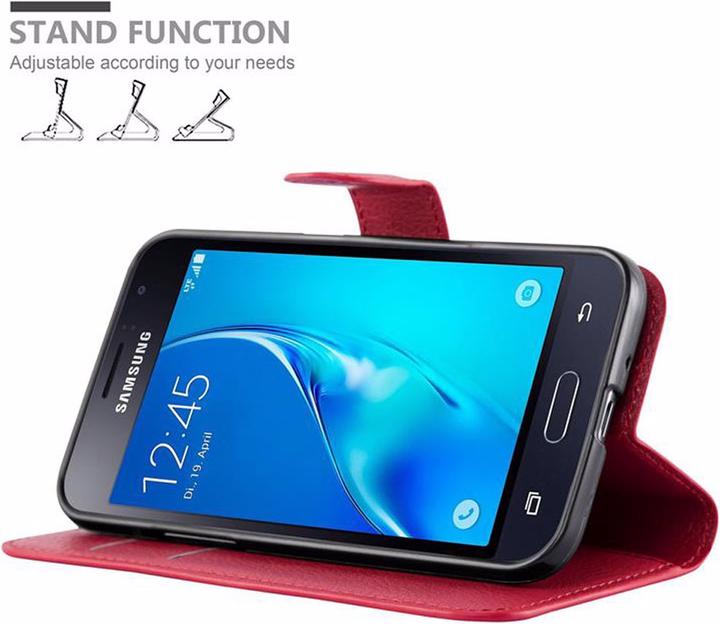 Actual product image Cadorabo Book with stand function cover (Samsung Galaxy J1)