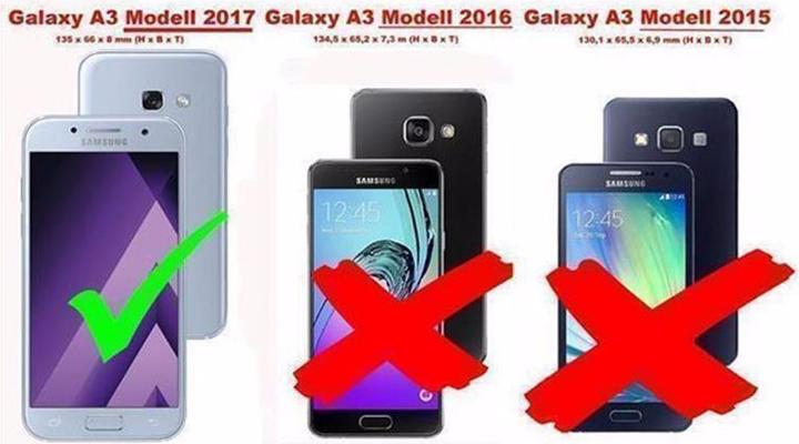 Produktbild Cadorabo Flip mit Struktur Cover (Samsung Galaxy A3 (2017))