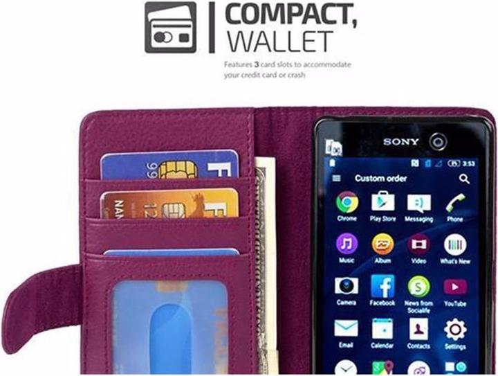 Image du produit Cadorabo Book avec 3 pochettes pour cartes Couverture (Sony Xperia M5)