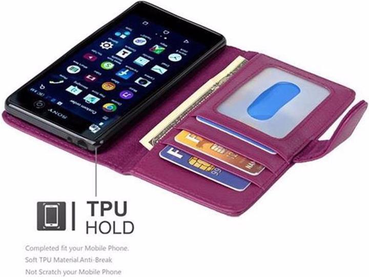 Image du produit Cadorabo Book avec 3 pochettes pour cartes Couverture (Sony Xperia M5)