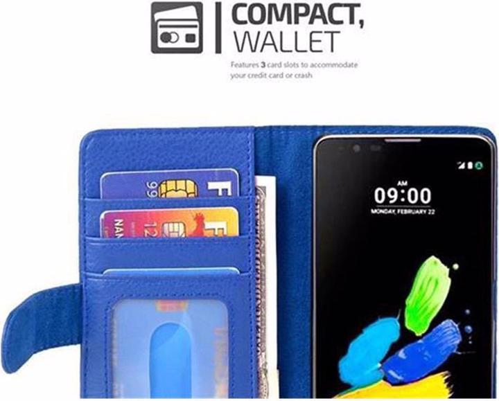 Produktbild Cadorabo Book mit 3 Kartenfächer Cover (LG K8)