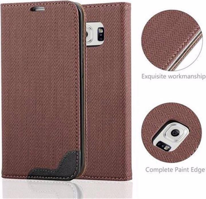 Produktbild Cadorabo Book Bast Optik Cover (Samsung Galaxy S6 Edge)