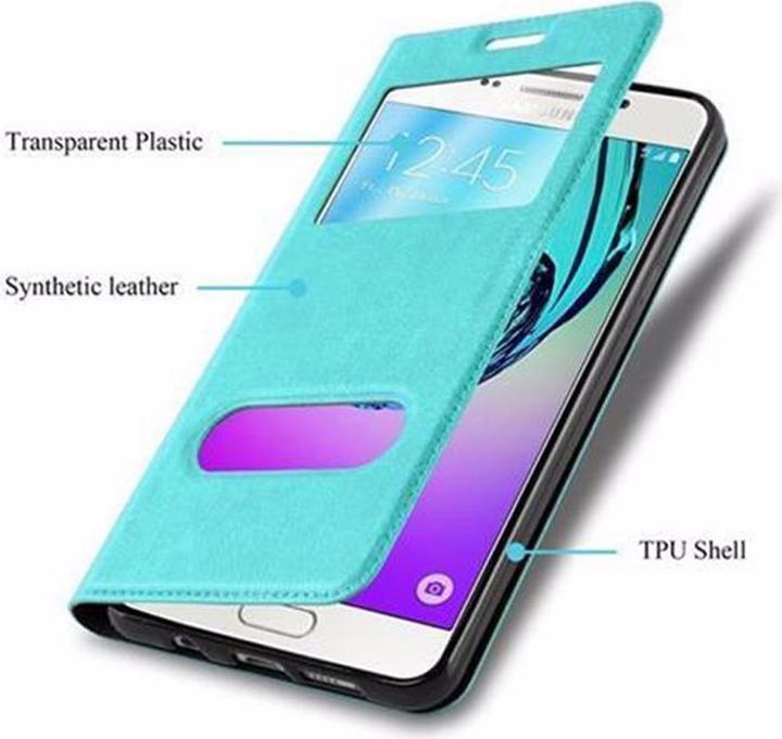 Actual product image Cadorabo Book with View double window cover (Samsung Galaxy A3 (2016))