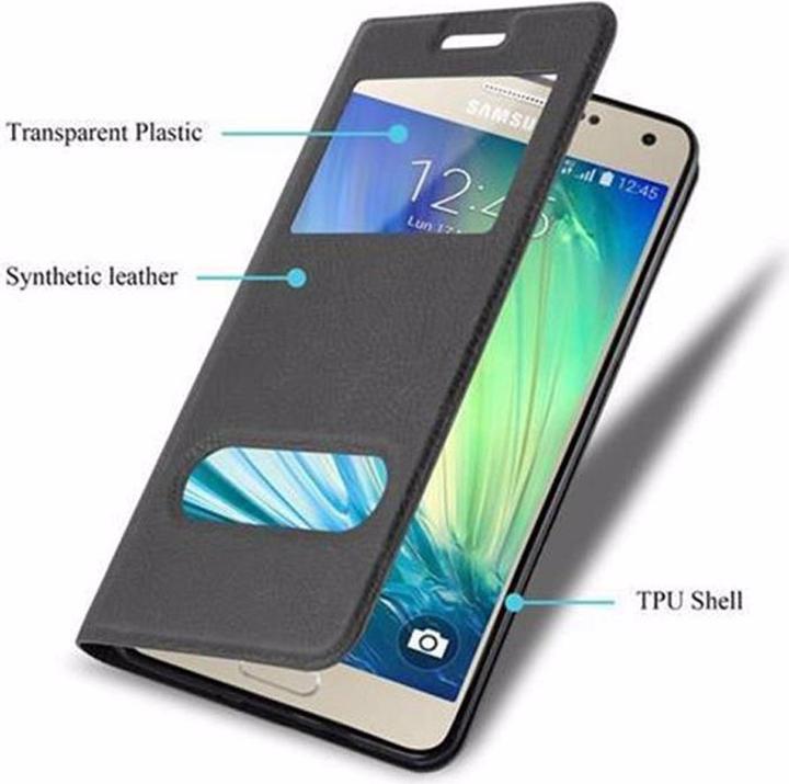 Produktbild Cadorabo Book mit View Doppelfenster Cover (Samsung Galaxy A3)