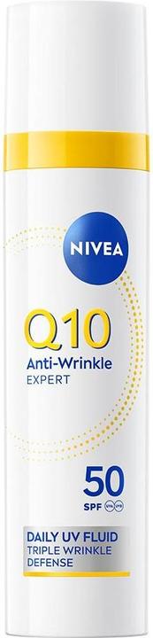 Produktbild NIVEA Q10 Anti-Falten Daily UV Fluid LSF 50 (Sonnencreme, SPF 50, 30 ml)
