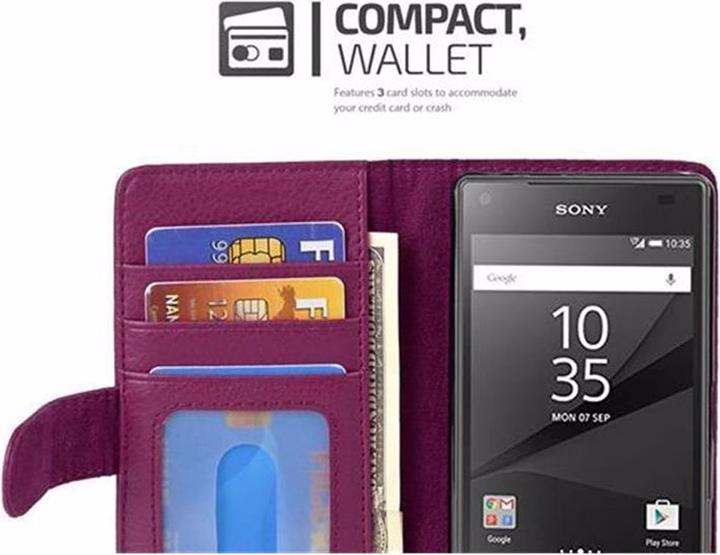 Image du produit Cadorabo Book avec 3 pochettes pour cartes Couverture (Sony Xperia Z5 Compact)