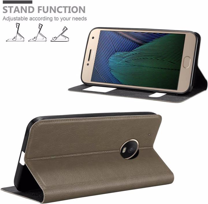 Actual product image Cadorabo Book with View double window cover (Motorola Moto G5 Plus)
