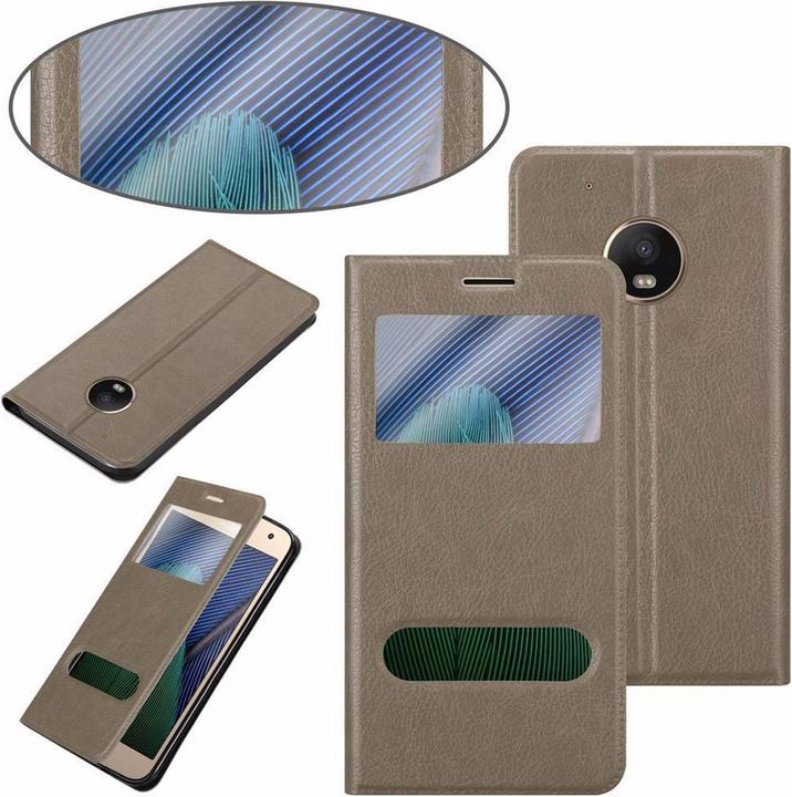 Actual product image Cadorabo Book with View double window cover (Motorola Moto G5 Plus)