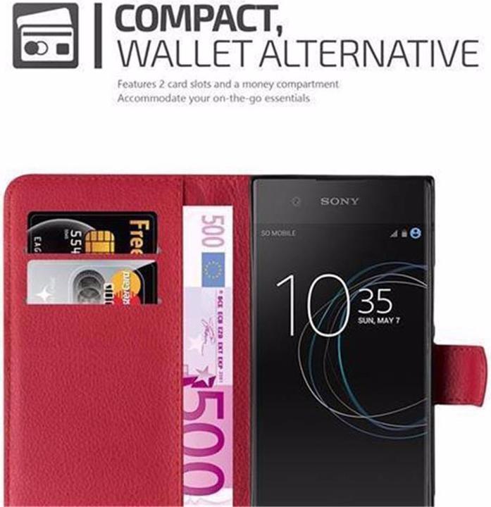 Actual product image Cadorabo Book with stand function cover (Sony Xperia XA1)
