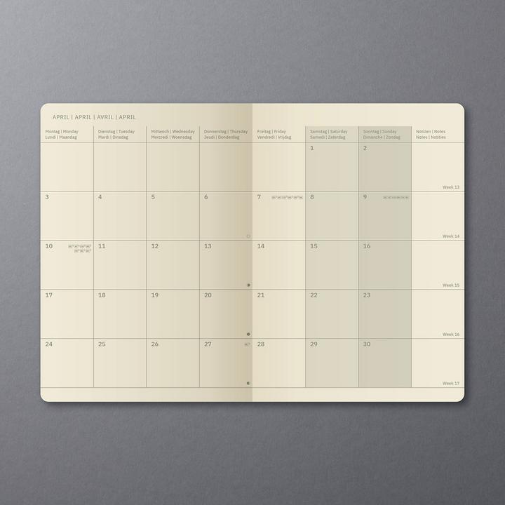 Image du produit Sigel Agenda mensuel 2025 C2584 1M/2S noir 21x13.5cm (A5, Allemand)